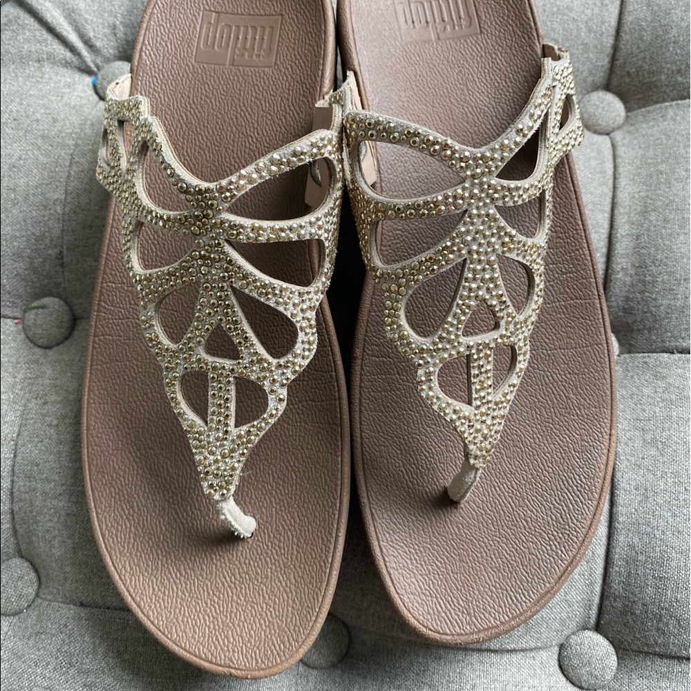 Fit  flop gold and tan